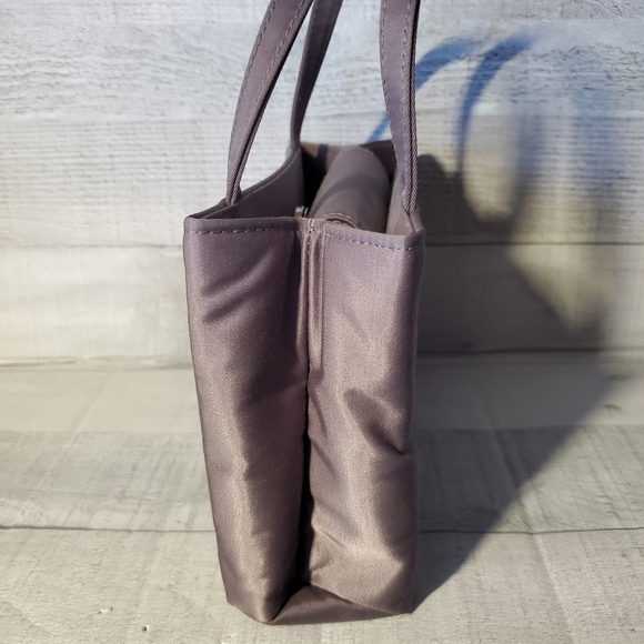 Kate Spade Vintage Sam Mini Box Tote Gray Nylon Evening Bag - Picture 5 of 10